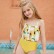 Europe and the United States new girls sling swimsuit bikini conservative childrens print blocking split swimsuit