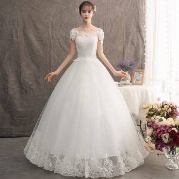 French light wedding dress 2021 new bride one shoulder simple Qi Disen super fairy pregnant women small