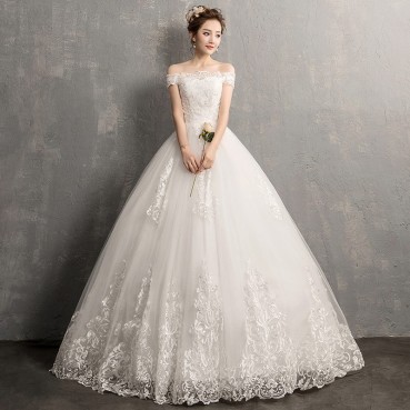 Qingsen one-shoulder wedding dress 2021 new Qidi bride winter high waist was thin and simple plus size pregnant women