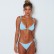 European and American new fashion sexy rope-worn triangle bikini pit strip strap pure color simple ladies split bikini