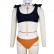 2021 Europe and the United States New Girls Split Swimsuit Bikini Children Buttoned Bowknot Printed Swimsuit