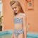 2021 girls European and American new split leopard print sling bikini kids print bikini