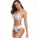 Hot selling European and American hot models cherry print three-point bikini sexy small chest open back swimsuit women