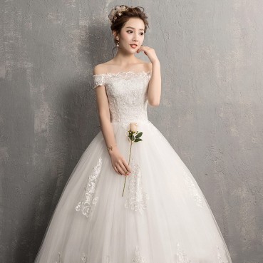 Qingsen one-shoulder wedding dress 2021 new Qidi bride winter high waist was thin and simple plus size pregnant women