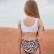 European and American new girls one-piece hollow leopard print bikini print triangle swimsuit