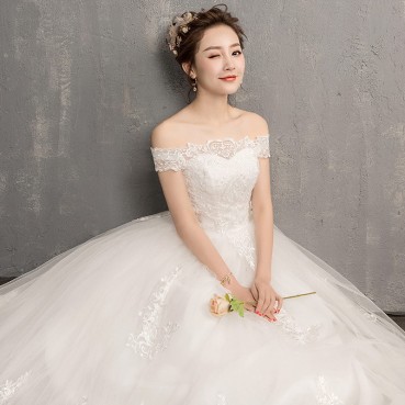 Qingsen one-shoulder wedding dress 2021 new Qidi bride winter high waist was thin and simple plus size pregnant women