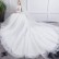 French wedding dress 2021 new bride one shoulder dignified trailing dreamy simple and thin long-sleeved forest female