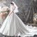 Satin wedding dress 2021 new bride one shoulder simple Hepburn was thin female little man Sen super fairy trailing