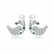 AAA diamond-studded zircon earrings electroplated white gold fashion sweet earrings earrings