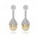 AAA diamond-studded zircon earrings shell beads fashion elegant earrings