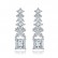 AAA diamond-studded zircon earrings simple and solemn electroplated platinum