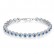 AAA zircon micro-inlaid blue scale bracelet, full of diamonds, fashion and simplicity, electroplated white gold