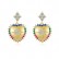 Boudoir temperament womens new gold-plated heart-shaped earrings Korean fashion simple earrings