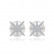 Crystal bead earrings European and American fashion zircon star pearl earrings personalized silver needle earrings