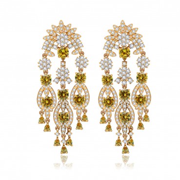 Earrings Korean style atmospheric fashion zircon earrings exaggerated big earrings star temperament