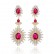 European and American fashion rainy night flower earrings AAA zircon exaggerated atmosphere dinner earrings bridal