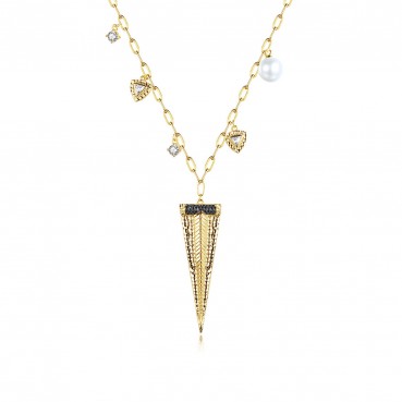 Gold-plated geometric feminine necklace, personalized Korean version of the new clavicle chain