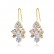 New style female Korean version of copper inlaid zircon earrings Fashion long flower earrings factory wholesale