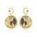 Owl Korean version of the new gold copper inlaid zircon earrings six-pointed star sweet temperament female earrings