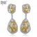 Qingge Manwu Earrings AAA Zircon Inlaid European and American Fashion Atmospheric Earrings Manufacturers Wholesale