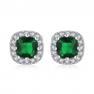 Simple Korean Fashion Zircon Inlaid Female Earrings Platinum Jewelry