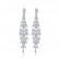 Super dazzling zircon tassel earrings femininity, electroplated platinum, simple and personalized long earrings