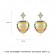 Boudoir temperament womens new gold-plated heart-shaped earrings Korean fashion simple earrings