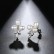 Flower earrings freshwater pearl 6-7mmAAA zircon inlaid Korean flower-shaped earrings gift female