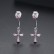 Sakura Weeping Earrings Copper Inlaid 3A Zircon Korean Version Creative Detachable Female Earrings Two-wear Earrings