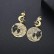 Owl Korean version of the new gold copper inlaid zircon earrings six-pointed star sweet temperament female earrings