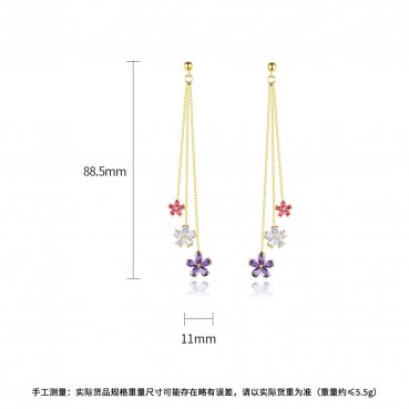 2021 new Korean style personality long earrings fashion temperament simple female earrings