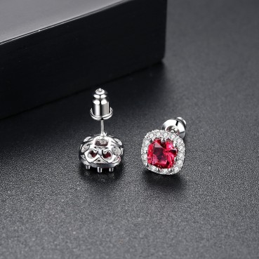 Simple Korean Fashion Zircon Inlaid Female Earrings Platinum Jewelry