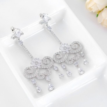 Earrings Korean style AAA zircon fashion earrings wholesale female gifts