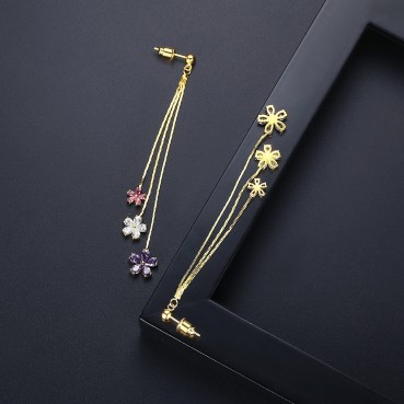 2021 new Korean style personality long earrings fashion temperament simple female earrings