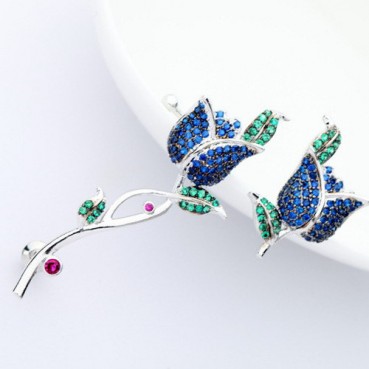 AAA zircon earrings exaggerated fashion and atmospheric color earrings in Europe and America