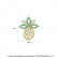 Pineapple Stud Earrings Fashion Temperament Short Hair Womens Fruit Earrings Gold Plated Zirconium Earrings