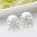 Crystal bead earrings European and American fashion zircon star pearl earrings personalized silver needle earrings