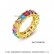 Caiyi rings European and American fashion ladies color copper inlaid zirconium ring ring manufacturers wholesale gifts