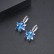 Platinum-plated colorful orchid earrings temperament Korean fashion simple small ear buckle ladies earrings earrings