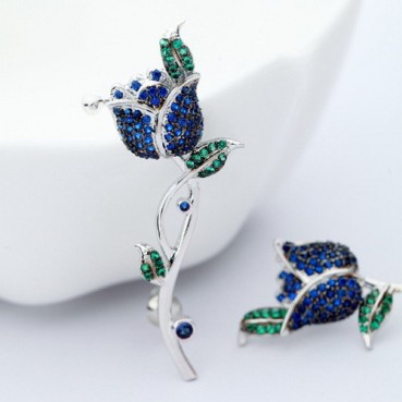 AAA zircon earrings exaggerated fashion and atmospheric color earrings in Europe and America