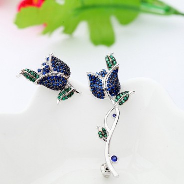 AAA zircon earrings exaggerated fashion and atmospheric color earrings in Europe and America