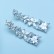 AAA diamond-studded zircon earrings simple and solemn electroplated platinum