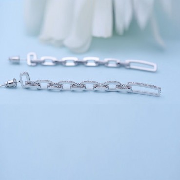 Title page earrings Korean style popular long tail simple chain earrings wholesale wholesale