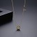 New style gold-plated copper inlaid zircon personality clavicle chain Fashion temperament womens necklace