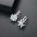 Platinum-plated colorful orchid earrings temperament Korean fashion simple small ear buckle ladies earrings earrings