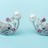 AAA diamond-studded zircon earrings electroplated white gold fashion sweet earrings earrings