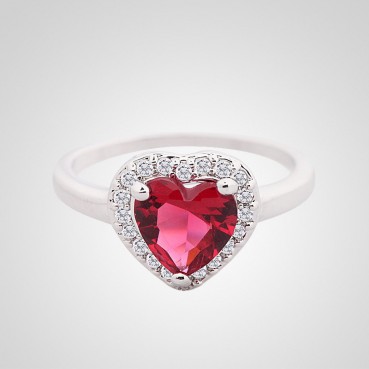 Morning light ring, heart and arrow center stone inlaid simple ladies ring wedding ring wholesale