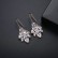 New style female Korean version of copper inlaid zircon earrings Fashion long flower earrings factory wholesale