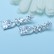 AAA diamond-studded zircon earrings simple and solemn electroplated platinum