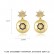 Ice 谰 female golden fashion new earrings Korean creative sweet temperament earrings